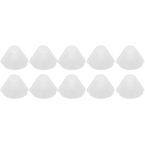 10 pièces embouts d'amplificateur auditif en silicone souple, forme corne, transparent blanc (1/5)