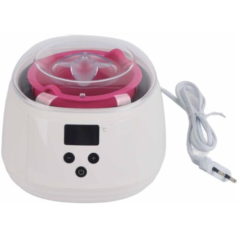 Chauffe-Cire Professionnel avec Pot en Silicone et LED - Appareil Électrique Épilation Cire Chaude 100-240V Prise EU