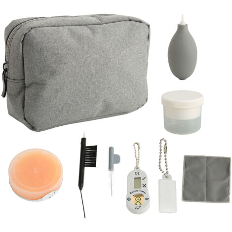 Kit de Nettoyage pour Aides Auditives, Élimination Facile des Débris de Cire Gris, Outils de Brossage Durables pour Entretien