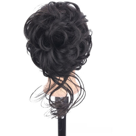 Chignon Boucle Claw Clip Extensions Capillaire Portable pour Femmes Filles Brun Noir (1/5)