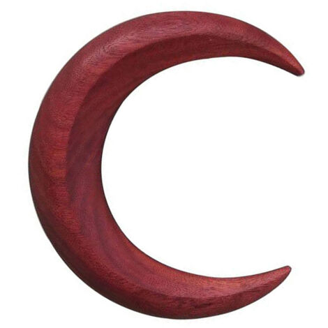 Fourchette à Cheveux en Bois Sculptée Main en Forme de Croissant de Lune, Accessoire Coiffure pour Cheveux Longs (1/5)