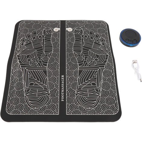 Tapis de Massage Pieds Électrique Stimulation Musculaire 8 Modes 19 Intensités Rechargeable USB (1/5)