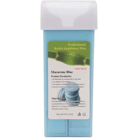 Recharge de Cire Épilatoire en Rouleau 3.5oz pour Jambes et Aisselles - Cartouche Bleu Macaron pour Épilateur à Cire (1/5)