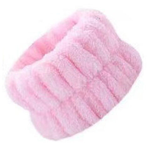 Bracelet de Lavage Visage Doux - Absorption Maximale, Respirant et Hypoallergénique - Rose (1/5)