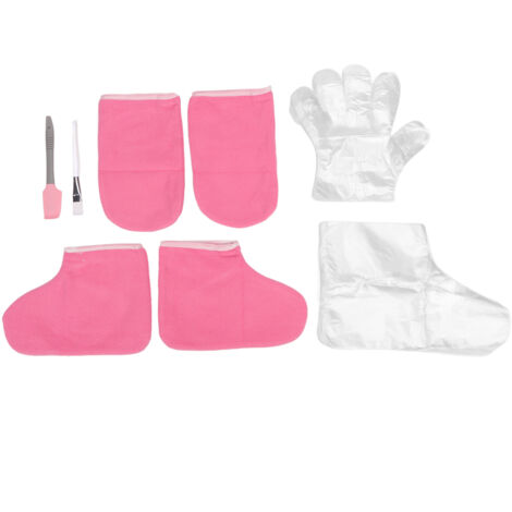 Ensemble de Cire Épilation Mains Pieds avec Brosse, Gants et Chaussettes Jetables 100 pièces - Soin Spa Complet (1/5)