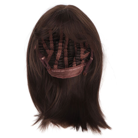Perruque Courte Synthétique à Boucle Réglable pour Femmes, Brune Élégante pour Rencontres (1/5)