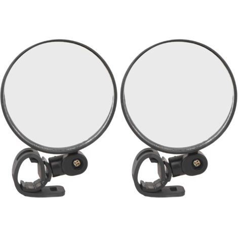 2 pièces Rétroviseur Vélo Arrière 8cm Réglable Grand Angle Universel pour Scooter et Fauteuil Roulant (1/5)