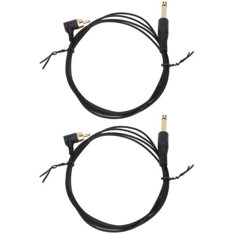 2 pièces Câble Clip Professionnel RCA pour Machine à Tatouer 5.9ft, Flexible et Durable, Accessoire d'Alimentation Noir (1/5)