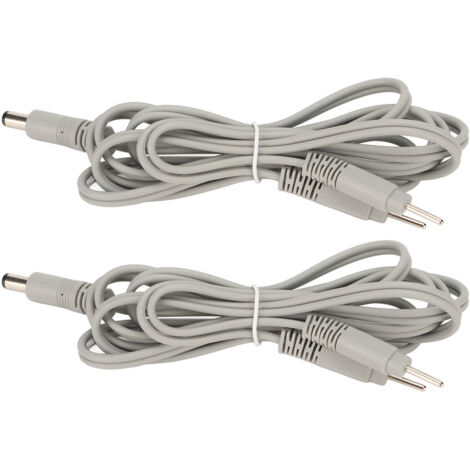 2 pièces Câble Filaire Type Broche 4.9ft 55212856, Connecteur de Remplacement pour Appareil de Thérapie TENS, Gris (1/5)