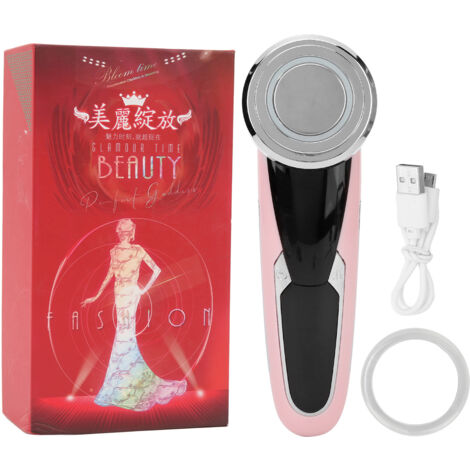 Appareil de Beauté Visage Lumière Rouge et Bleu pour Absorption et Rafraîchissement Cutané Rose (1/5)
