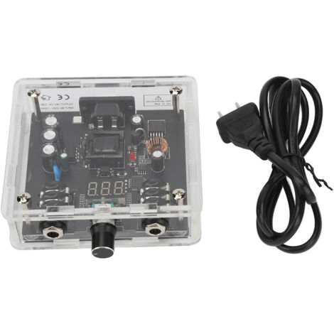 Alimentation pour Machine à Tatouage - Affichage Numérique LED Transparent, 2 Modes de Lumières Colorées, 90‑250V, Prise US (1/5)