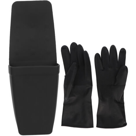Pochette de rangement pour fer à boucler en silicone résistant à la chaleur avec ventouse et gants (1/5)