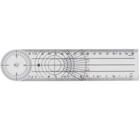 Règle d'angle flexible transparente réglable pour dessin, construction et conception - Outil de mesure géométrique (1/5)