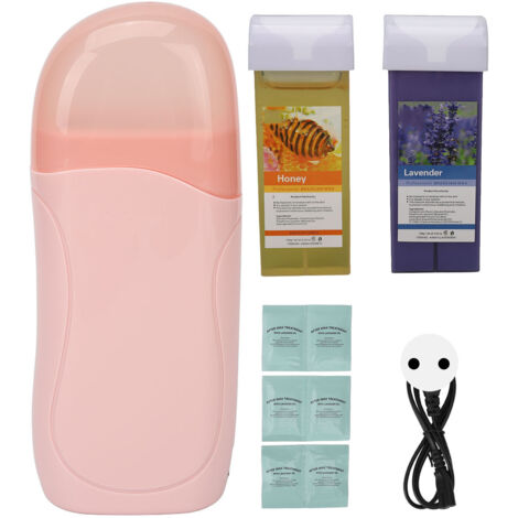 Kit de Roller à Cire 40W avec 2 Cartouches de Cire Douce 100ml pour Épilation, Prise UE 220V (1/5)