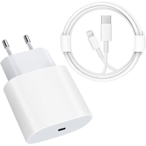 Chargeur rapide PD 20 W avec câble USB-C vers Lightning de 1,8 m pour iPhone 14/14 Plus/14 Pro/14 Pro Max (1/5)