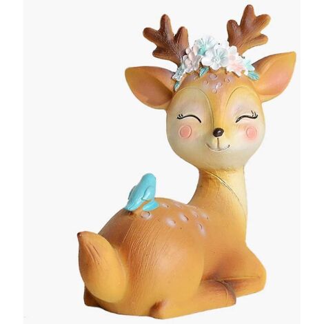 Décoration intérieure de voiture créative en résine représentant un cerf Sika, pour la maison et le bureau (1/5)