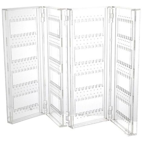 Présentoir vertical pour boucles d'oreilles et colliers, en polystyrène transparent, 42 x 2 x 28,5 cm (1/5)