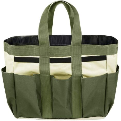 Sac à outils de jardinage portable Oxford avec rangement multi-poches - Idéal pour une utilisation intérieure et extérieure (outils non inclus) (1/5)