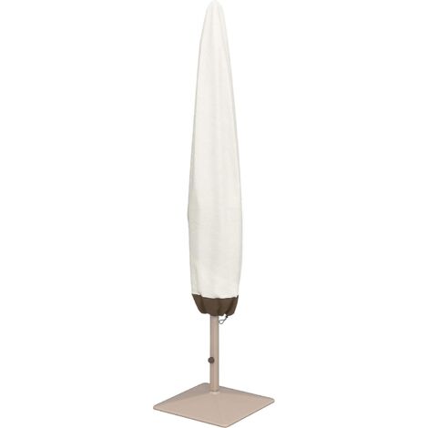 Housse imperméable beige pour parasol de terrasse extérieure, idéale pour café et cour (taille moyenne) (1/3)