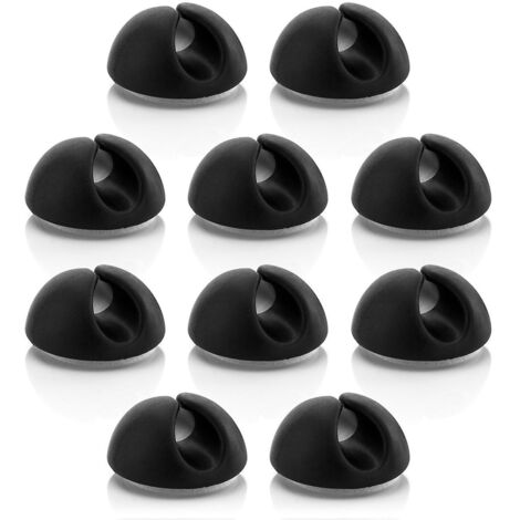 Attaches de câbles - Lot de 10 serre-câbles pour câbles jusqu'à 8 mm - Noir (1/5)