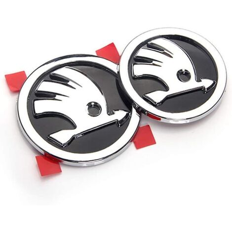 Autocollant emblème arrière métallique 3D pour carrosserie Skoda - Logo décoratif pour calandre (1/3)