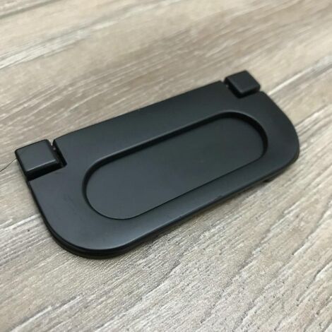 Ensemble de 4 poignées invisibles en acier inoxydable pour portes de placards et tiroirs, avec vis - Poignées argentées de 75 mm pour portes de placards de cuisine et d'armoires (1/5)