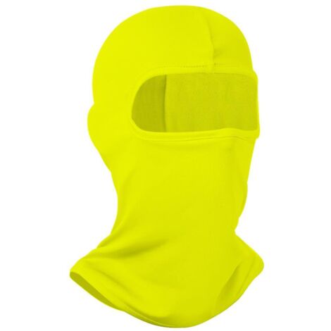 Cagoule de ski jaune avec protection UV pour la moto et les sports d'été (1/5)