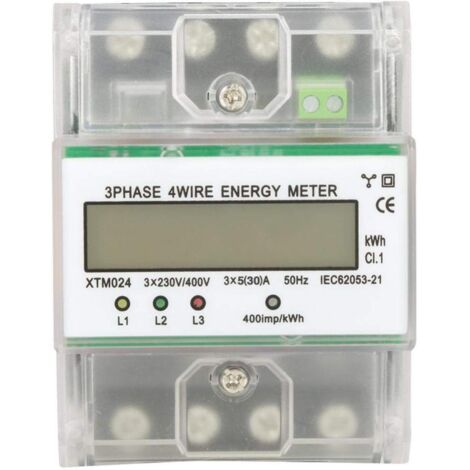 Sous-compteur électrique sur rail DIN à faible consommation d'énergie et haute stabilité (5(30)a) (1/5)
