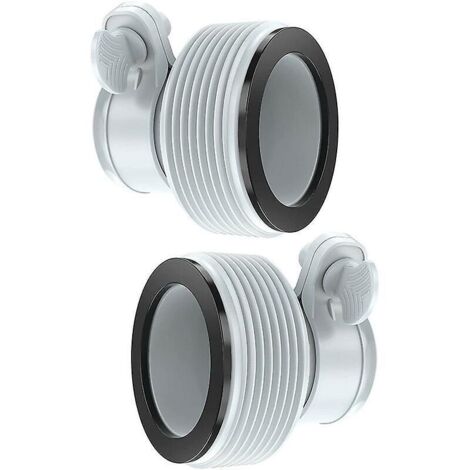 Lot de 2 adaptateurs pour pompe de filtration 32-38 mm, adaptateur de conversion de tuyau 1,25-1,5 pouce pour pompe de filtration (1/5)