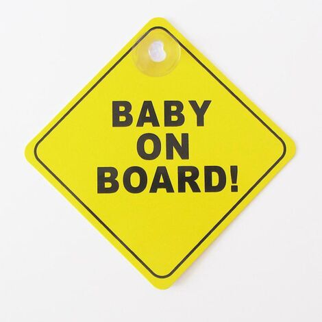 Lot de 2 panneaux de signalisation pour voiture bébé avec ventouses (1/5)