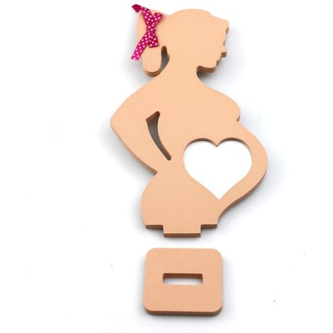 Cadre photo de maternité en bois pour accessoires de mariage (1/5)