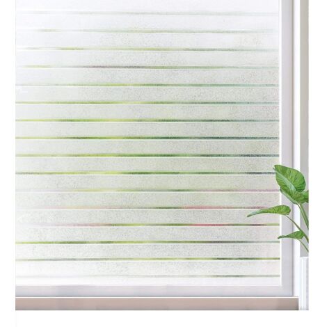 Film électrostatique pour vitres 45 x 100 cm - Protection UV, anti-éblouissement, décoratif pour la maison, le bureau, la chambre et la cuisine (1/5)