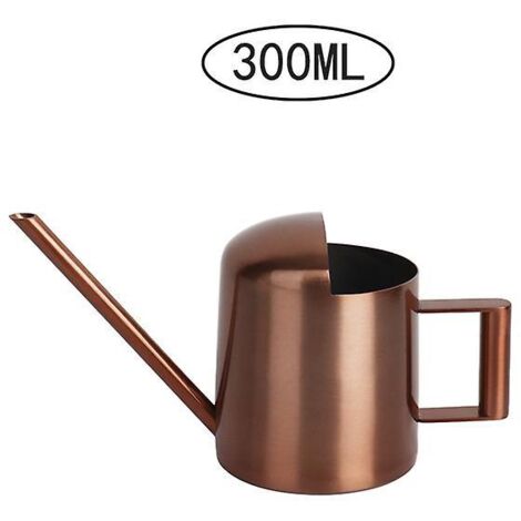 Arrosoir d'intérieur miniature en acier inoxydable 300 ml avec long bec et poignée - Couleur bronze (1/5)