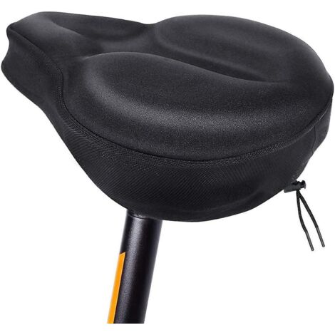 Housse de selle de vélo rembourrée en gel de silicone et mousse à mémoire de forme pour hommes et femmes - Grand modèle antidérapant et ajouré (1/5)