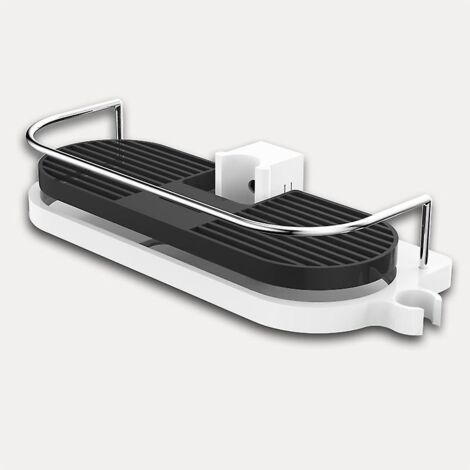 Plateau de rangement multifonctionnel pour salle de bain avec porte-savon (1/4)
