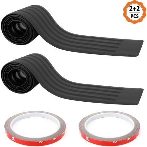 Protection universelle pour pare-chocs arrière (2 pièces) : bande adhésive en caoutchouc pour seuil de porte, anti-collision et anti-rayures. (1/5)