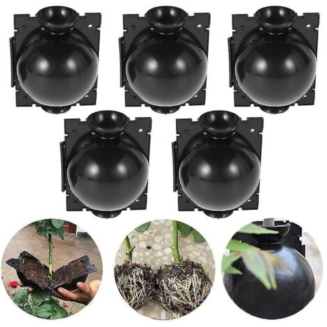 10 boules de propagation à air haute pression pour le marcottage racinaire et la croissance des plantes (noir, taille M)