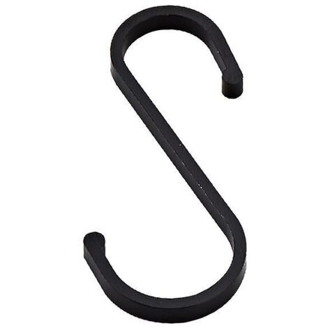 Lot de 12 crochets en S en aluminium noir mat pour la cuisine, la chambre, la salle de bain, le bureau et le jardin. (1/5)