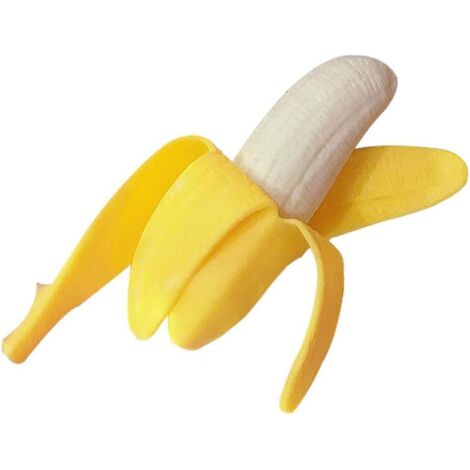 Jouet anti-stress banane à presser - Simulation de décompression avec élastique (1 pièce) (1/5)