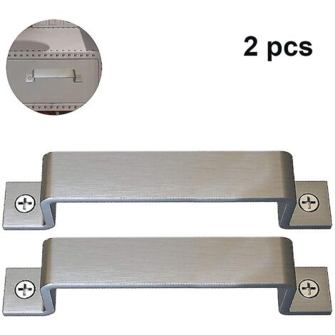 Poignée simple en nickel pour porte coulissante (lot de 2) (1/5)