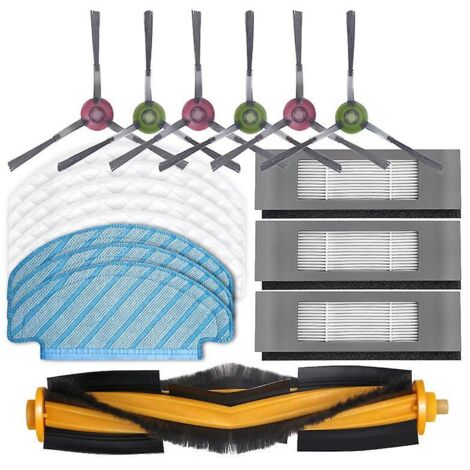 Lot de 18 filtres de rechange pour brosses aspirateurs robots Ecovacs Deebot/ozmot8/t9aivi/max/pro (1/5)