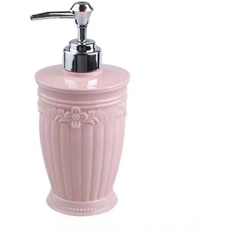 Flacon de gel hydroalcoolique sculpté de style européen, flacon à pression pour gel douche - Flacon distributeur de salle de bain vide et original