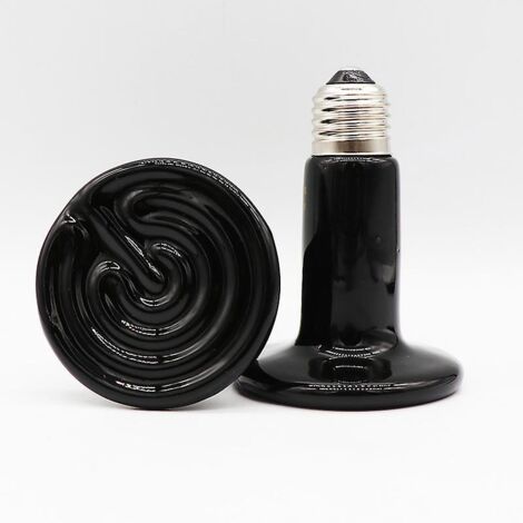 Lampe chauffante infrarouge étanche pour reptiles, 75 W, 220 V, culot E27, en céramique, pour reptiles et amphibiens (1/5)