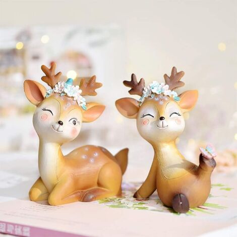 Décoration intérieure de voiture en résine représentant un cerf Sika, ornement créatif pour la maison, cadeau mignon (1/3)