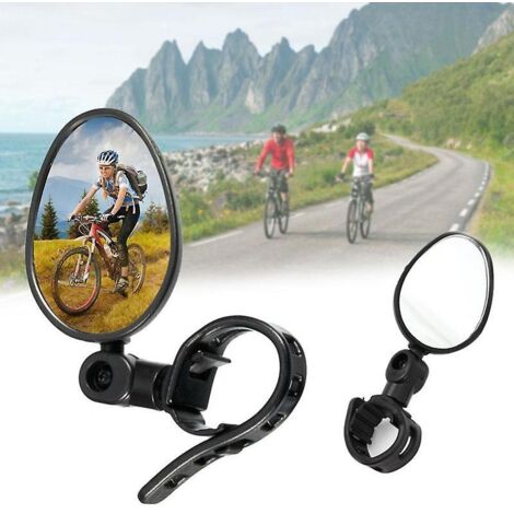 Ensemble de rétroviseurs de vélo pivotants à 360 degrés, réglables, avec lentille de sécurité convexe grand angle et antichoc (1/5)
