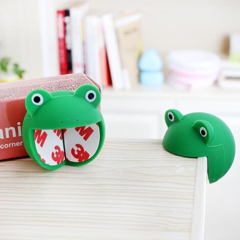 Ensemble de 4 protège-coins de table verts en forme d'animaux pour la sécurité des meubles (1/5)