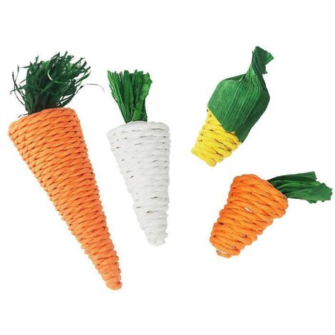 Ensemble de 4 jouets à mâcher pour petits animaux (lapins, cochons d'Inde, hamsters, chinchillas, gerbilles) - Pièces (1/4)