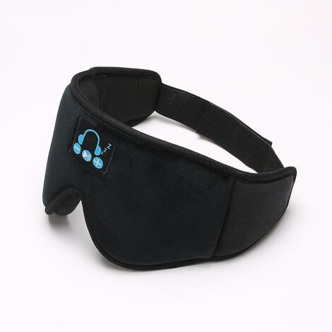 Masque de sommeil Bluetooth sans fil avec occultation et conception respirante - Noir (1/5)
