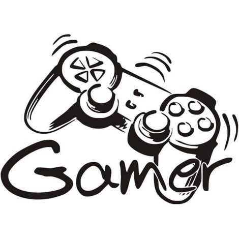 Ensemble d'autocollants muraux Gamer Zone - Décoration murale sur le thème du jeu vidéo pour la maison, la chambre et le salon (1/5)