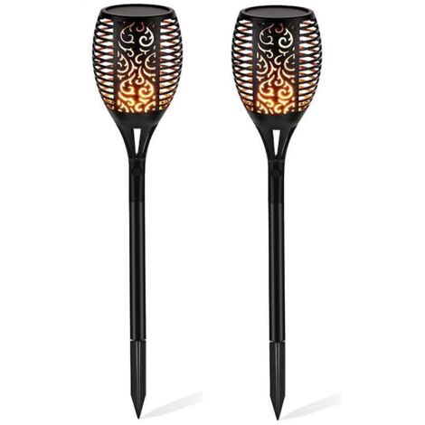 Lampe solaire de jardin Double Pearl à 33 LED effet flamme, étanche IP65 (1/5)